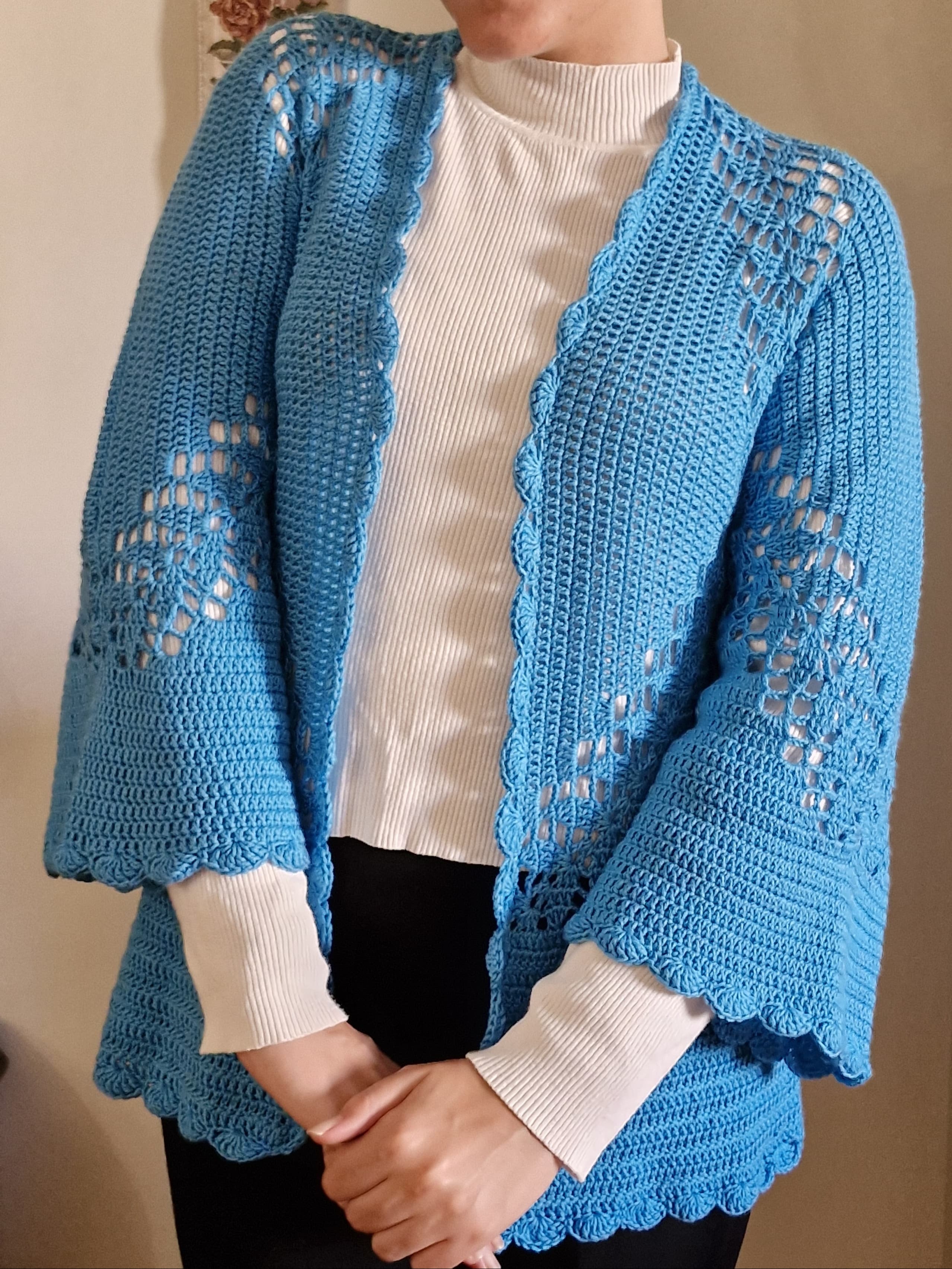 Azure Bloom Cardigan