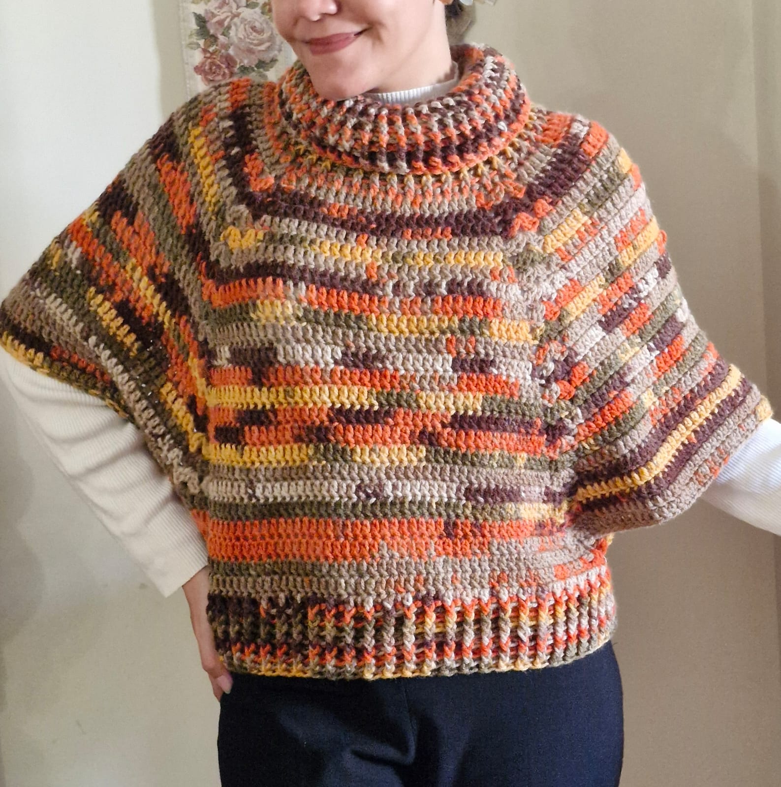 Autumn Mosaic Poncho