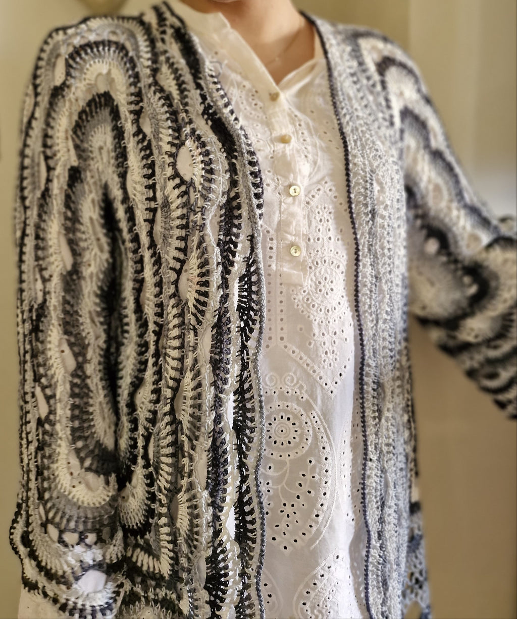 Noir Ripple Cardigan