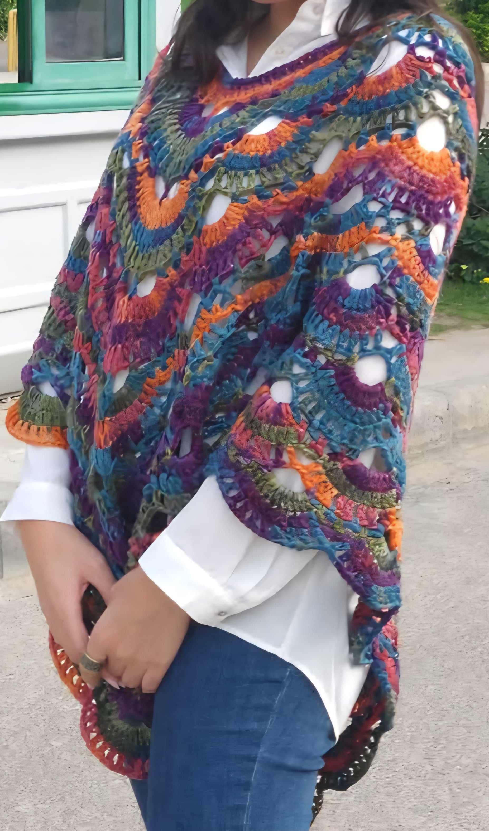 Fiesta Ripple Poncho