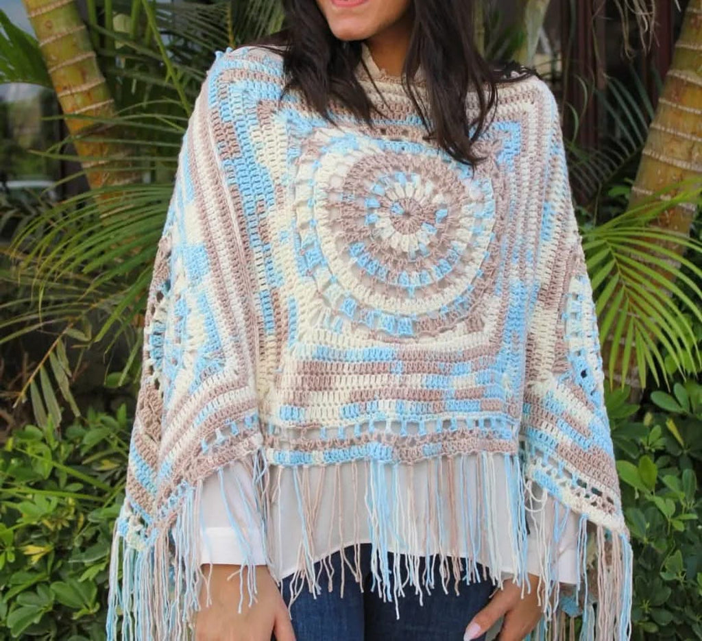 Boho Coastal Poncho