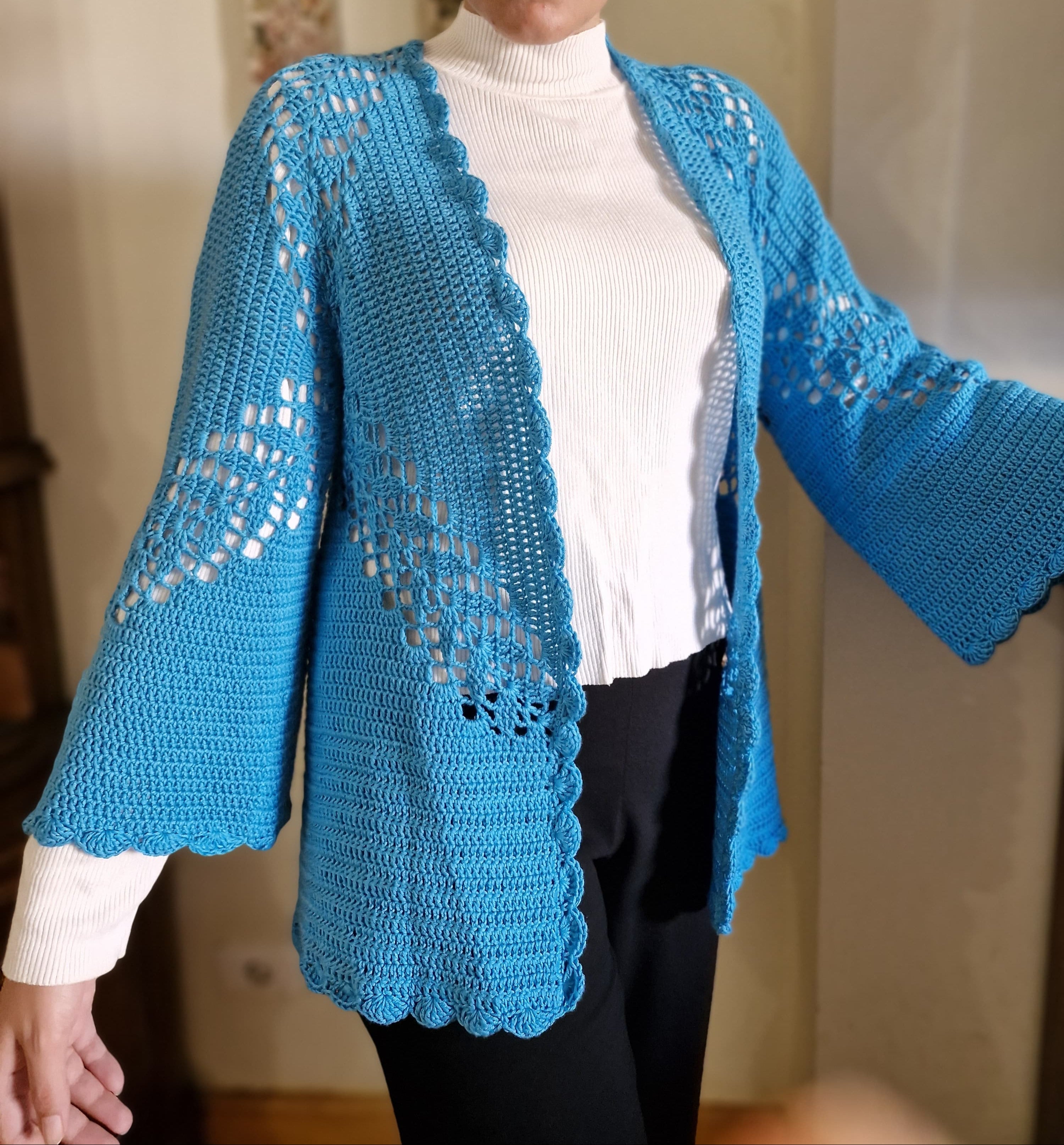 Azure Bloom Cardigan
