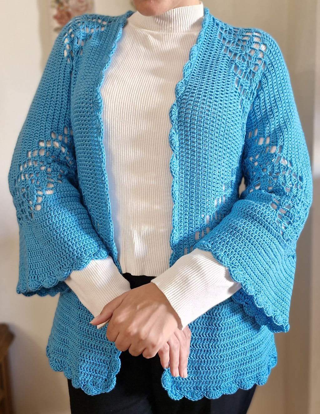 Azure Bloom Cardigan