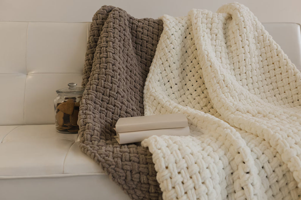 Handmade Puffy Throw Blanket